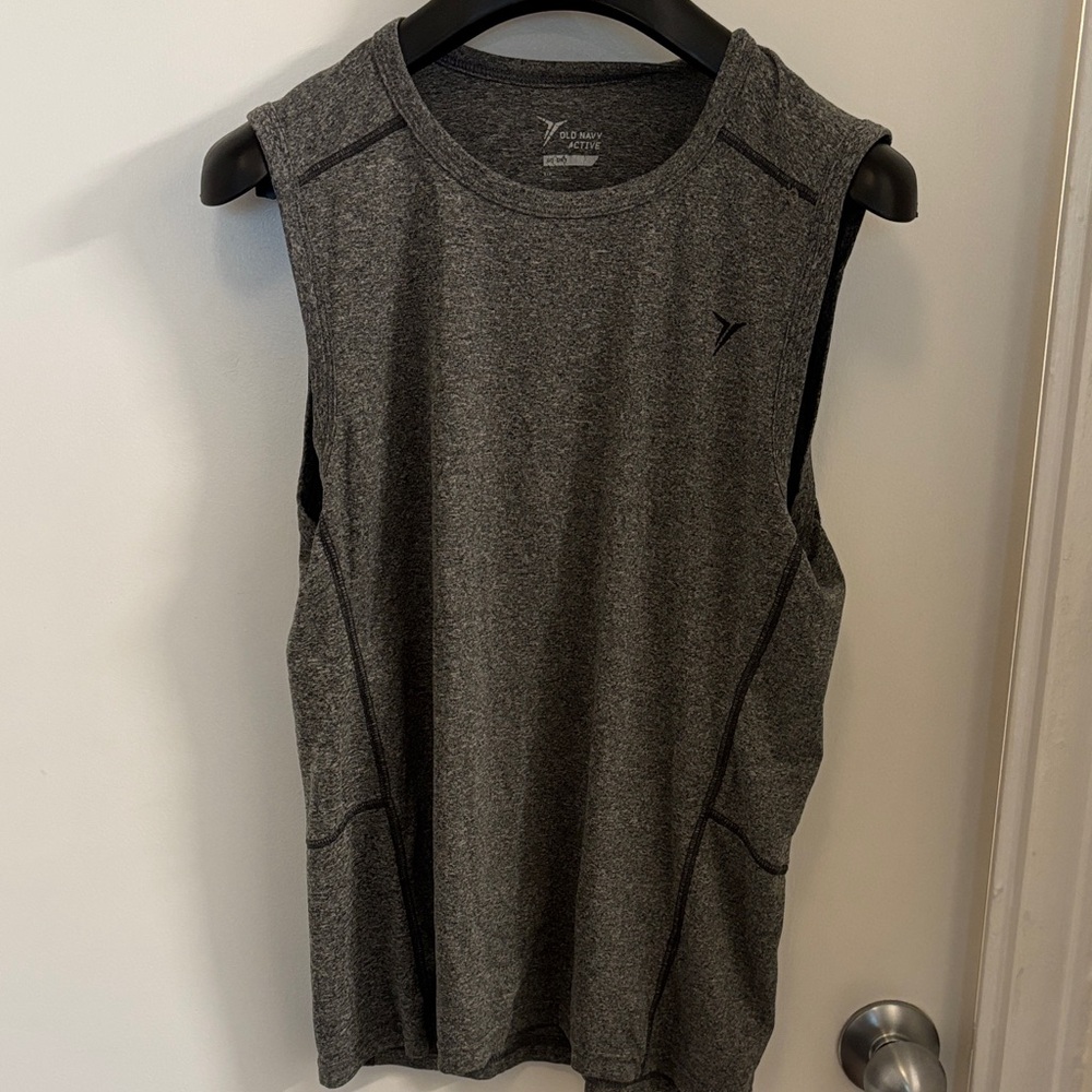 Men's Gray Sleeveless Athletic Shirt from old navy active